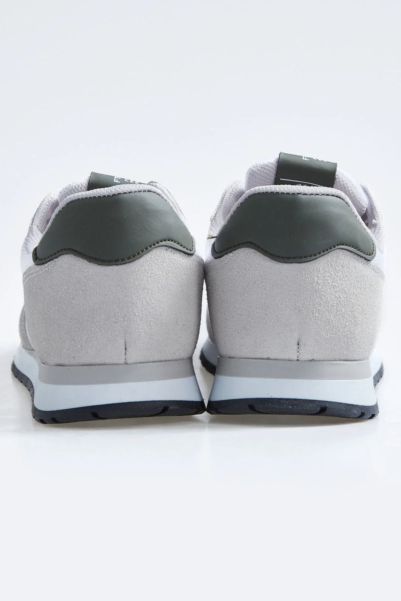 Baskets Homme en Suédine avec Empiècements Respirants – Chaussures Sportives à Lacets Confortables