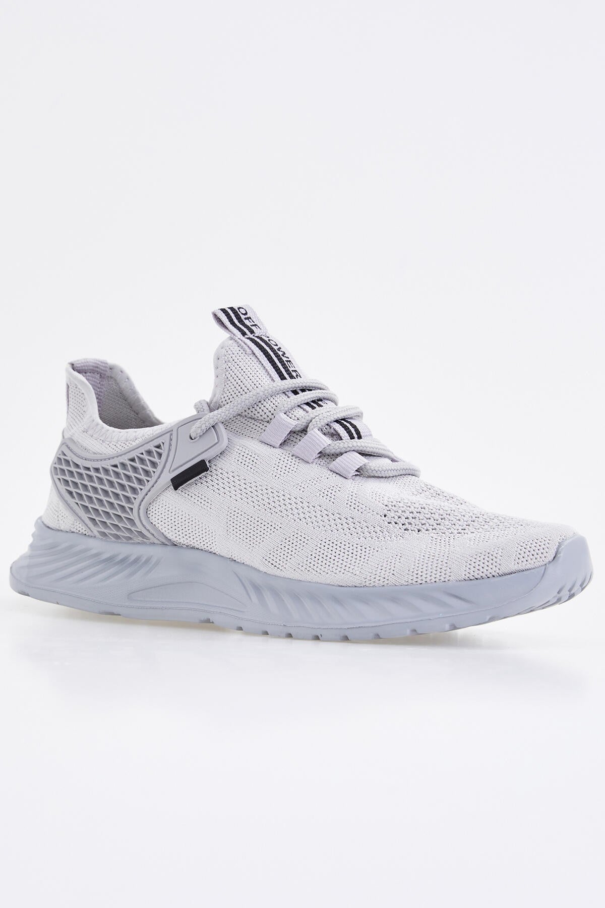 bağcikli yazi detayli yüksek taban erkek spor ayakkabi - 89100 - Justyol