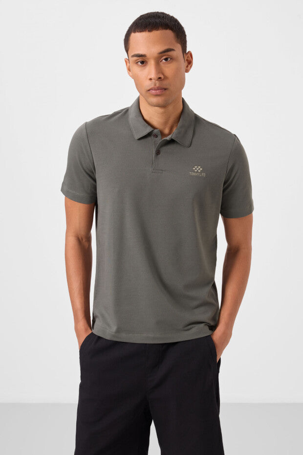 Polo homme basic à manches courtes – coupe standard et tissu extensible - 87748