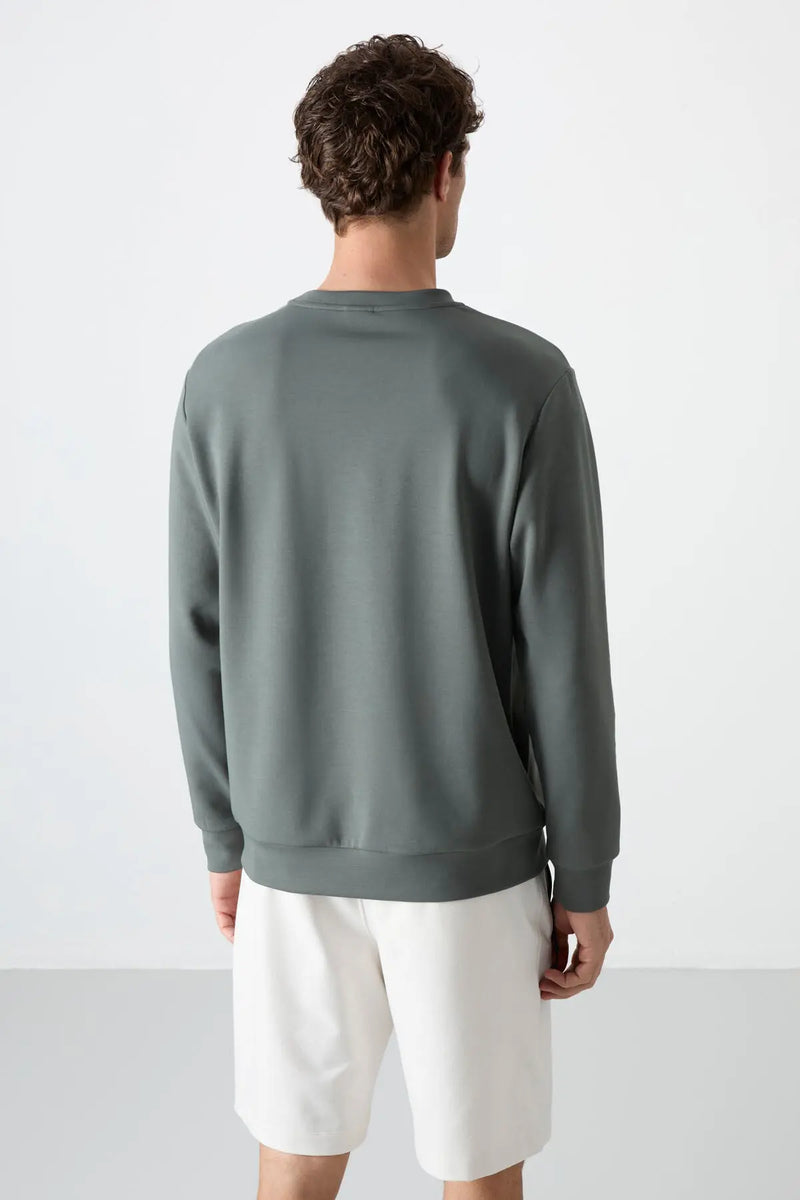 Sweatshirt pour homme à col rond, coupe décontractée - 88053