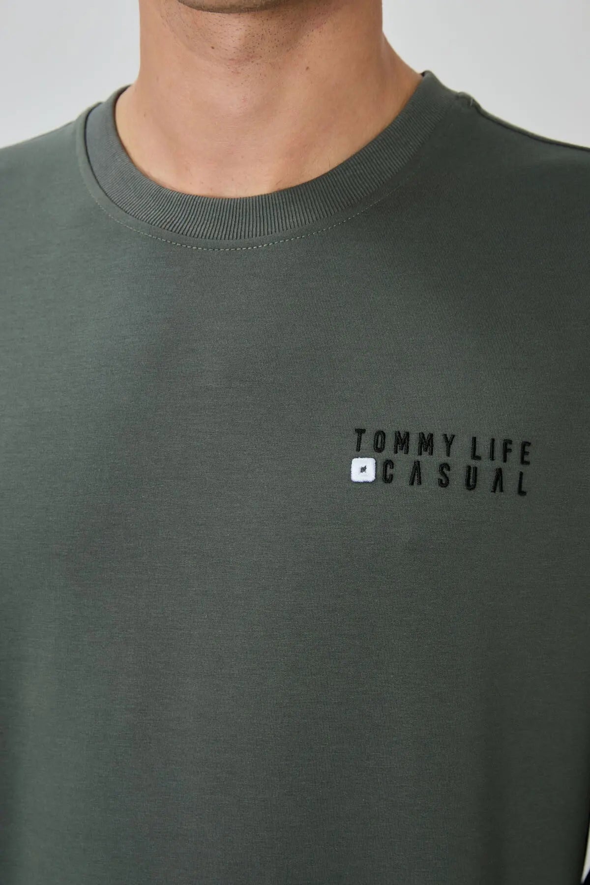 casual o yaka lastik paça erkek oversize eşofman takimi - 85120 - Justyol