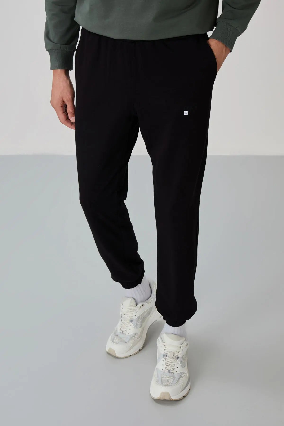 casual o yaka lastik paça erkek oversize eşofman takimi - 85120 - Justyol