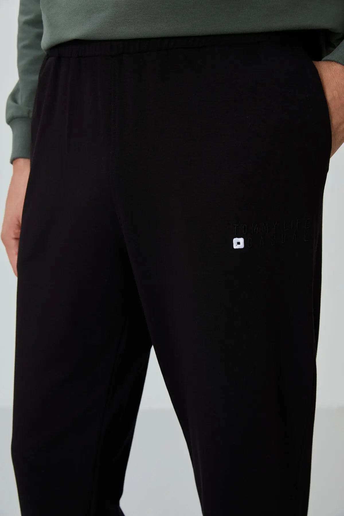 casual o yaka lastik paça erkek oversize eşofman takimi - 85120 - Justyol