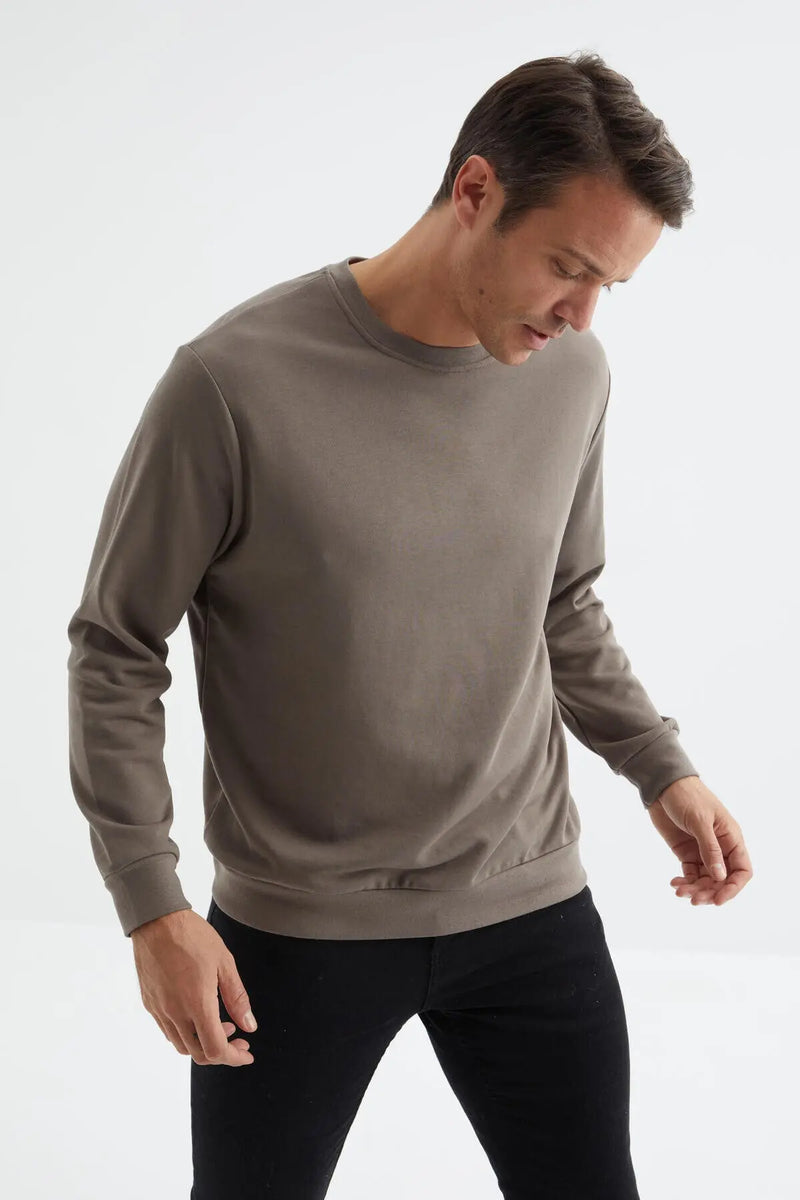 Sweatshirt pour homme à col rond, coupe décontractée - 88053