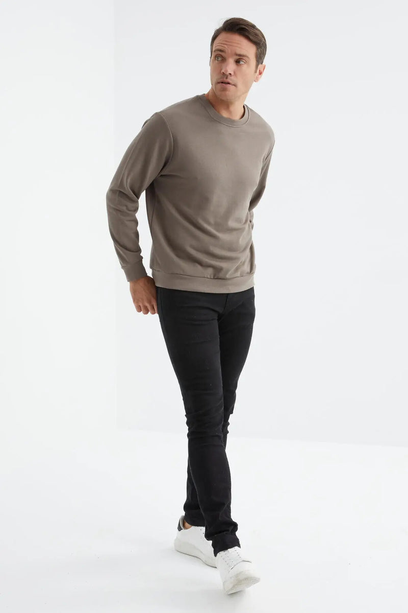 Sweatshirt pour homme à col rond, coupe décontractée - 88053