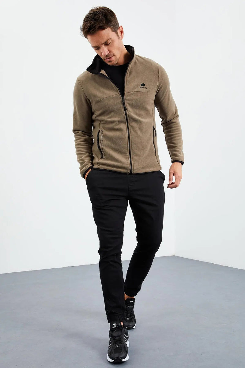 <tc>سويت شيرت رجالي بياقة مرتفعه وسحاب - مزين بتطريز - 87992</tc>