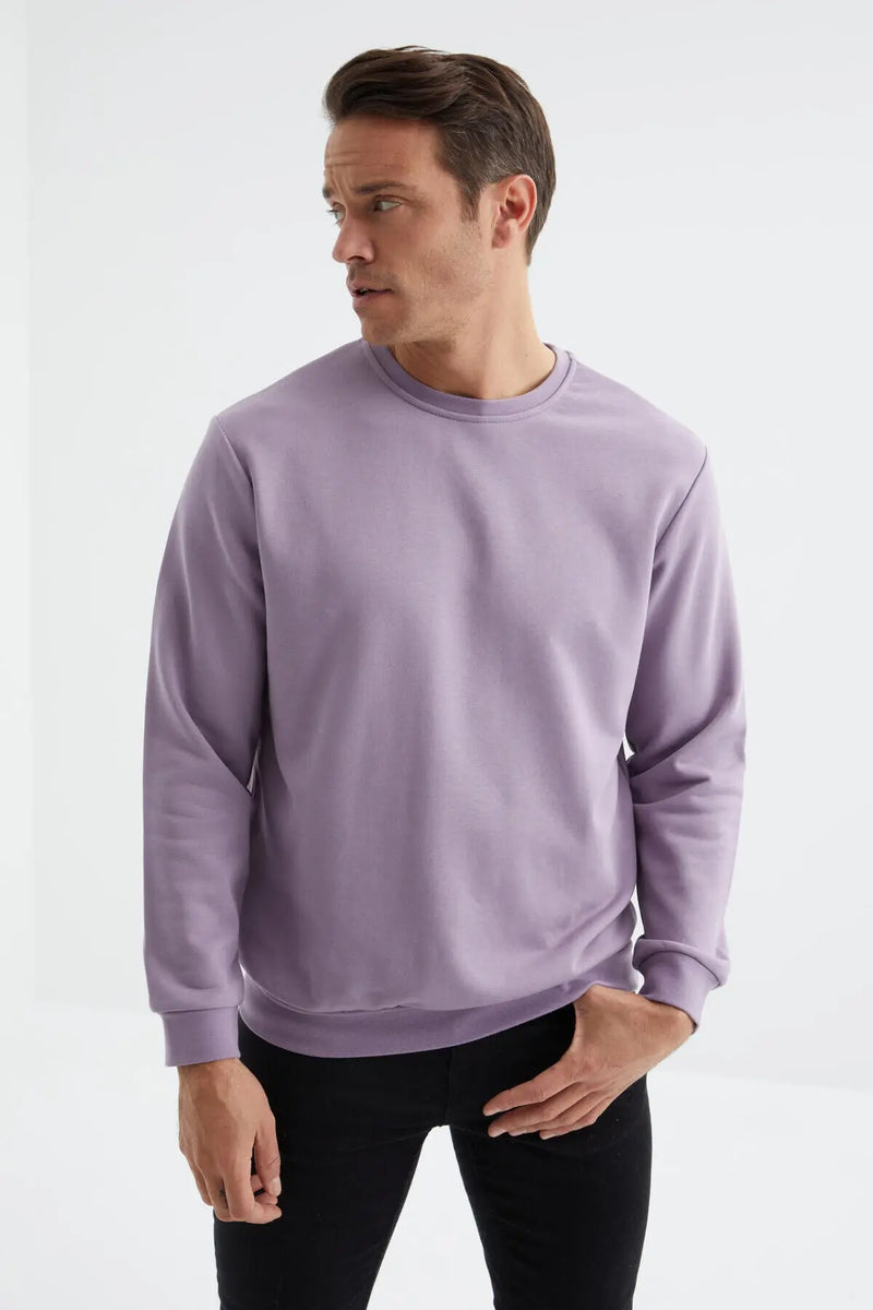 Sweatshirt pour homme à col rond, coupe décontractée - 88053
