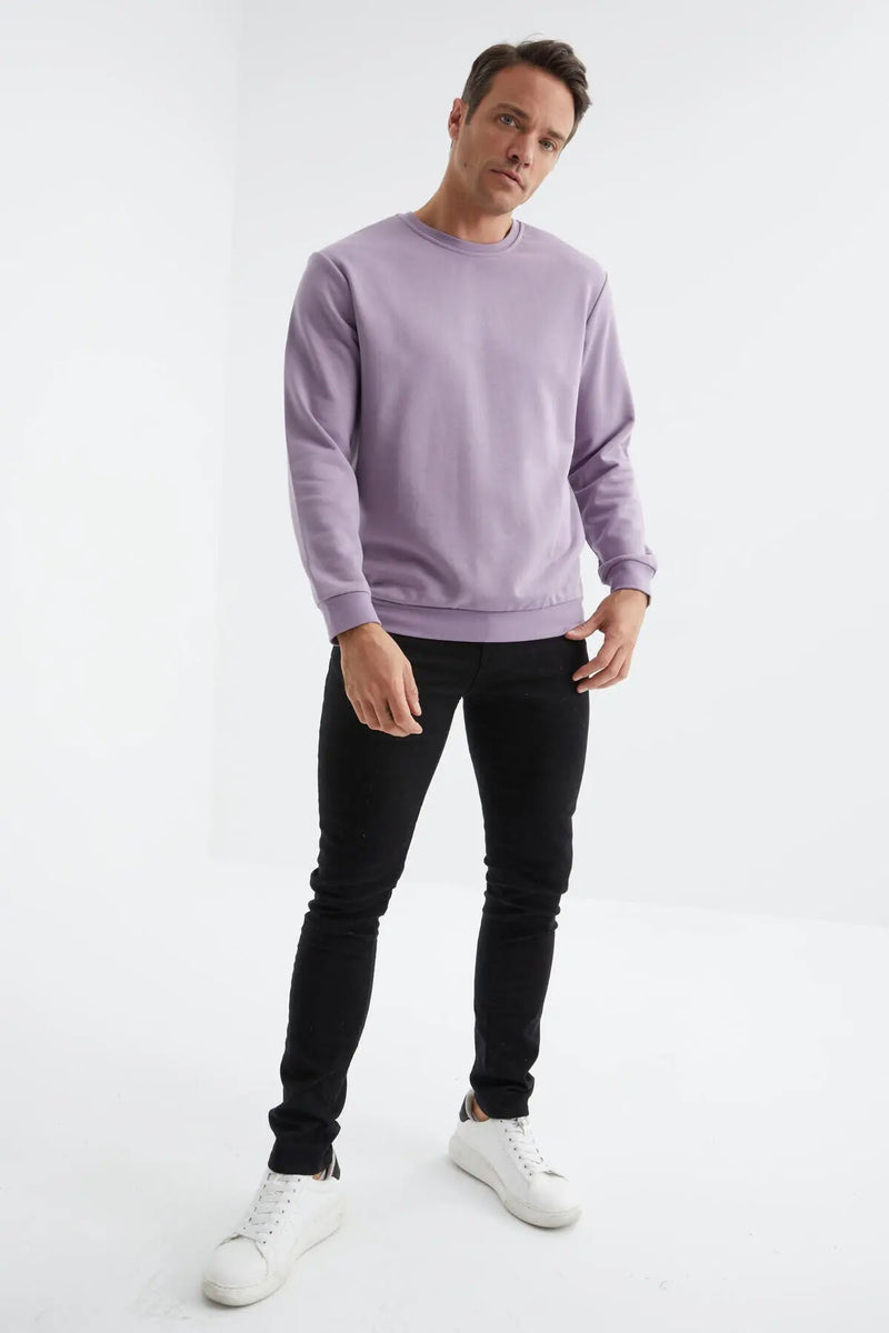 Sweatshirt pour homme à col rond, coupe décontractée - 88053