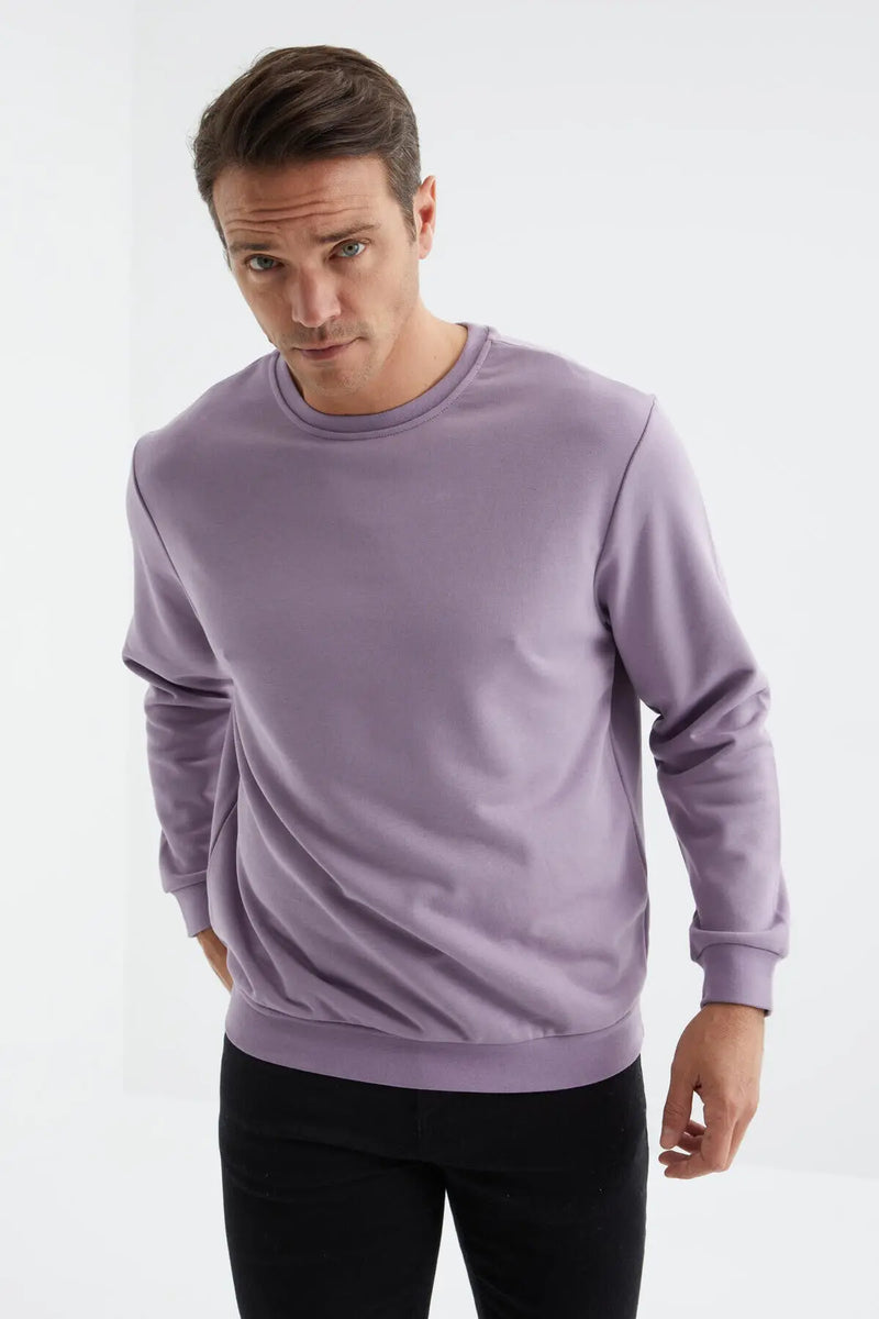 Sweatshirt pour homme à col rond, coupe décontractée - 88053