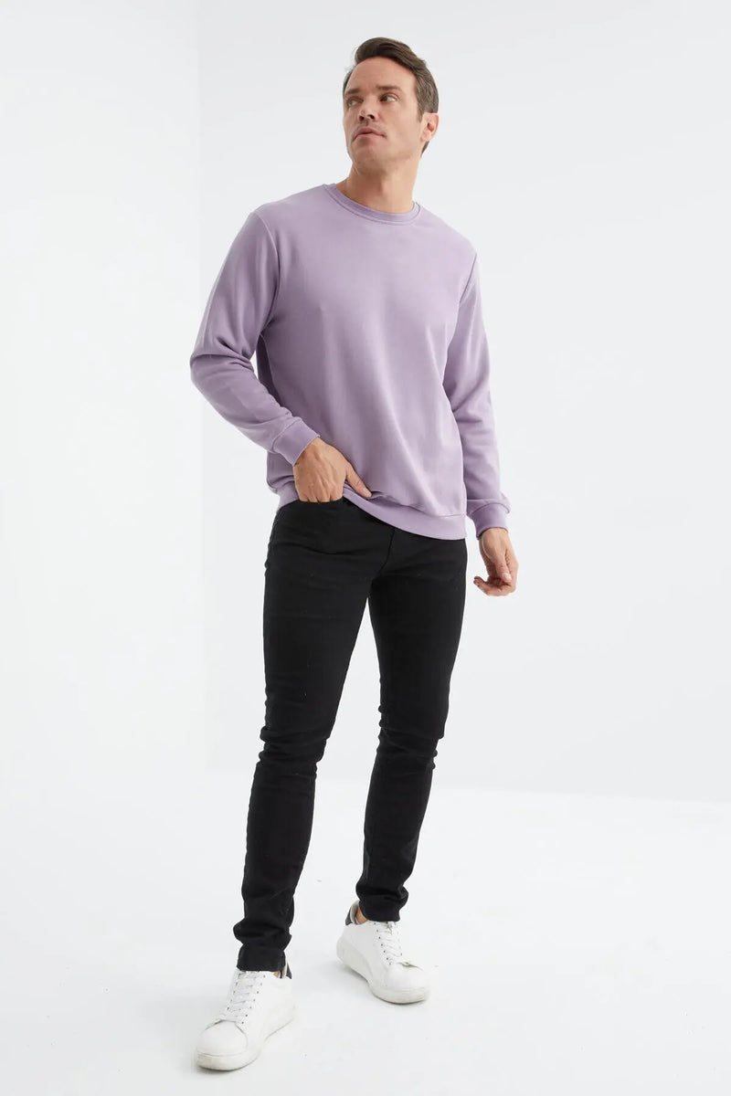 Sweatshirt pour homme à col rond, coupe décontractée - 88053