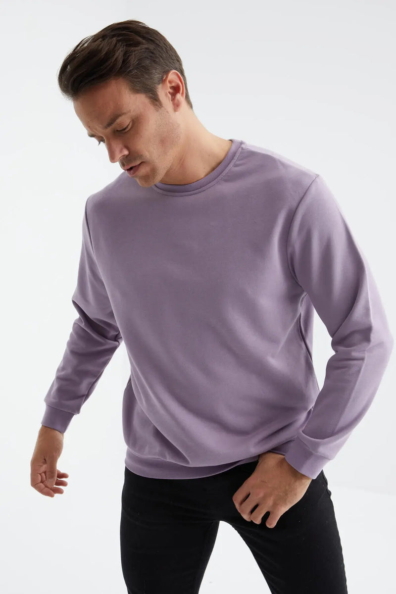 Sweatshirt pour homme à col rond, coupe décontractée - 88053