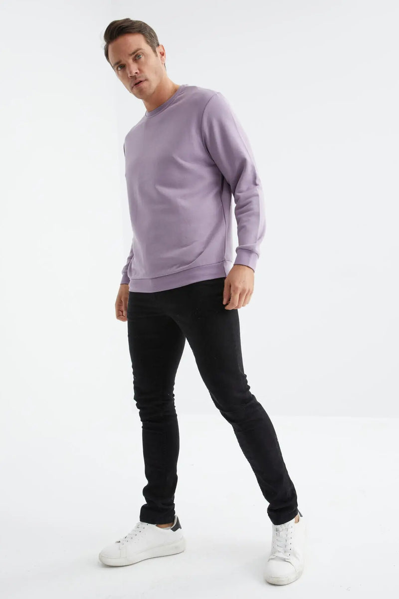 Sweatshirt pour homme à col rond, coupe décontractée - 88053
