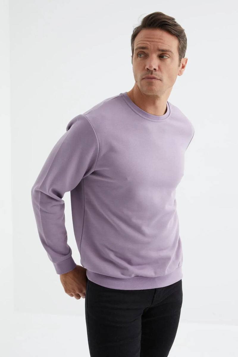 Sweatshirt pour homme à col rond, coupe décontractée - 88053
