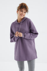 <tc>Tunique oversize à capuche, basique, avec manches raglan - 97242</tc>