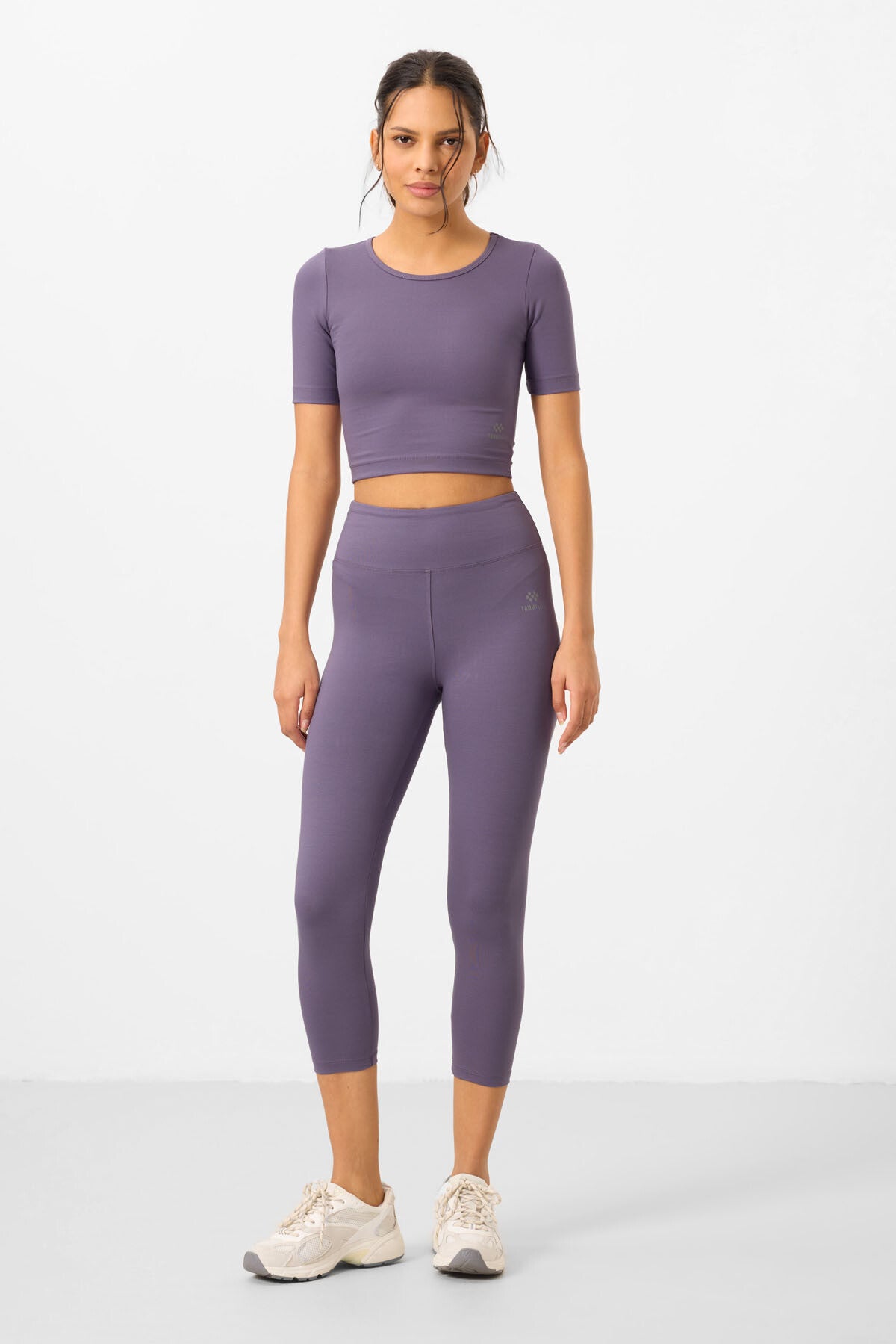 Ensemble Sport Femme 2 Pièces – Crop T-shirt & Legging - 95285