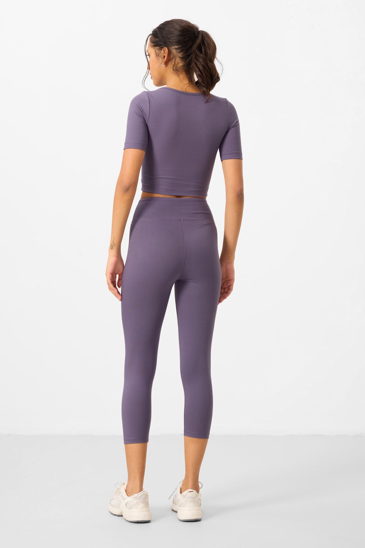 Ensemble Sport Femme 2 Pièces – Crop T-shirt & Legging - 95285