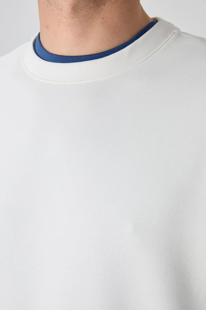 Sweatshirt pour homme à col rond, coupe décontractée - 88053