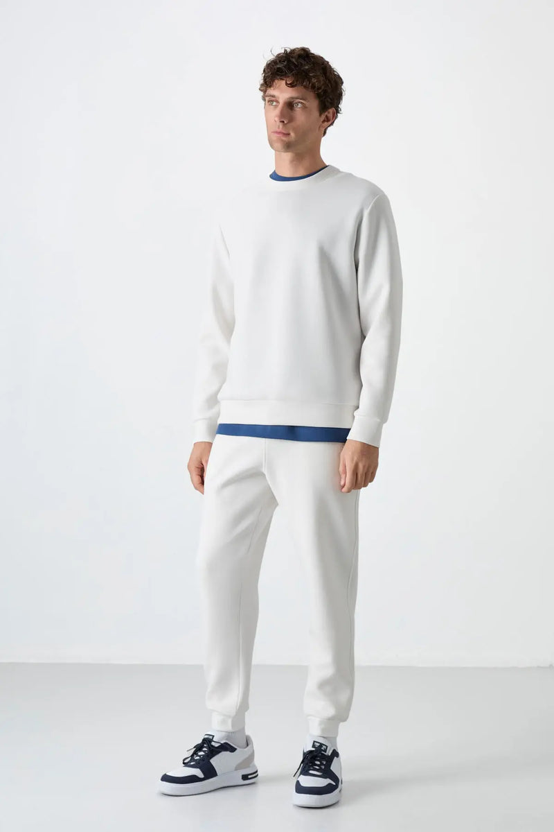 Sweatshirt pour homme à col rond, coupe décontractée - 88053