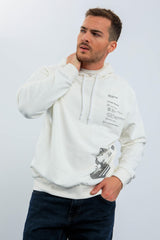 sweatshirt homme confortable à capuche avec imprimé - 88018