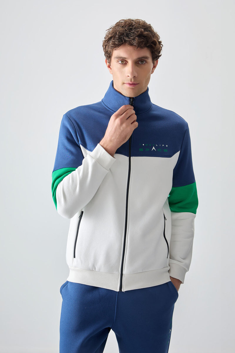 <tc>طقم رجالي رياضي - ٢ قطع " بنطلون + سويت شيرت بياقة مرتفعه - مزين بطباعه - 85186</tc>