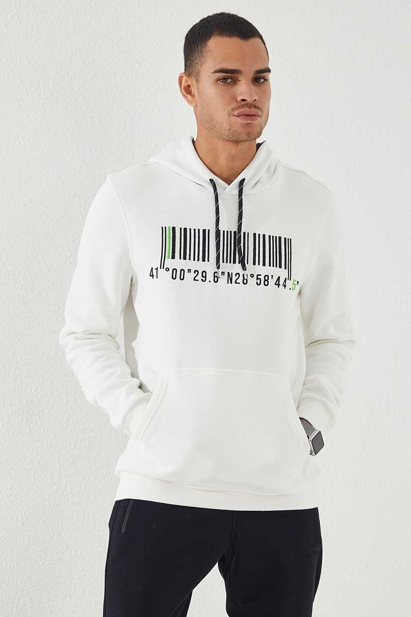 <tc>Sweatshirt pour homme à capuche, avec poche kangourou, broderie et coupe standard - 87839</tc>