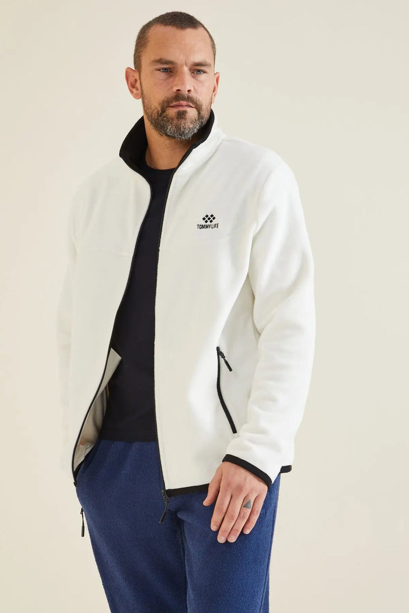 <tc>سويت شيرت رجالي بياقة مرتفعه وسحاب - مزين بتطريز - 87992</tc>