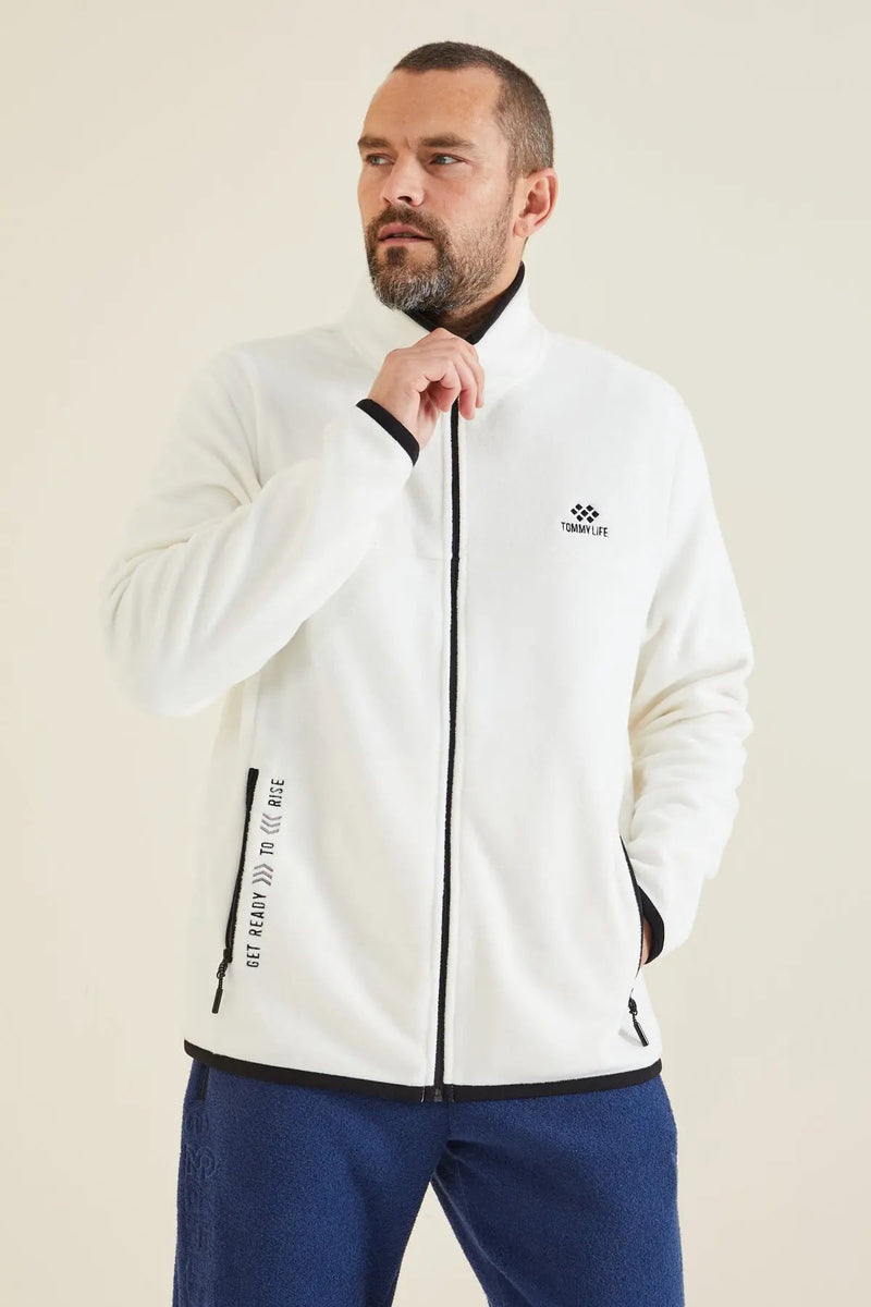 <tc>سويت شيرت رجالي بياقة مرتفعه وسحاب - مزين بتطريز - 87992</tc>