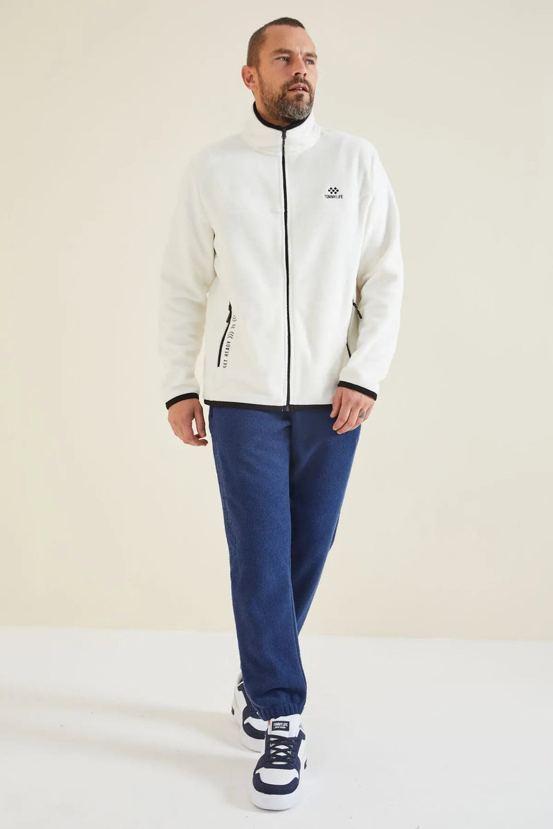 <tc>سويت شيرت رجالي بياقة مرتفعه وسحاب - مزين بتطريز - 87992</tc>