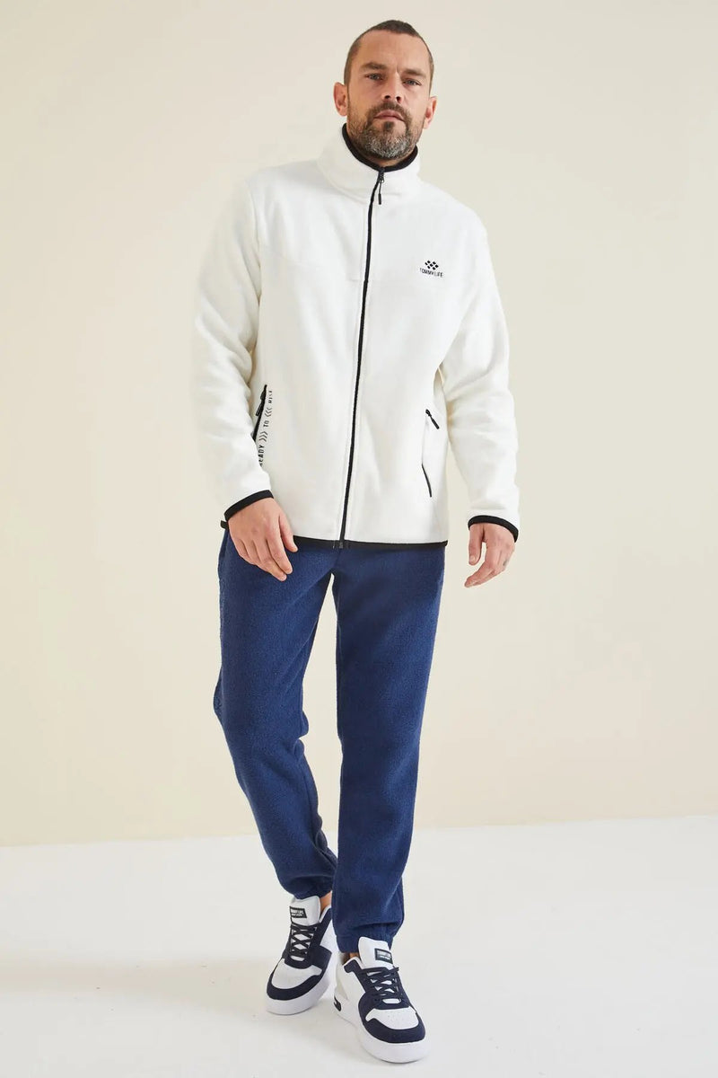 <tc>سويت شيرت رجالي بياقة مرتفعه وسحاب - مزين بتطريز - 87992</tc>