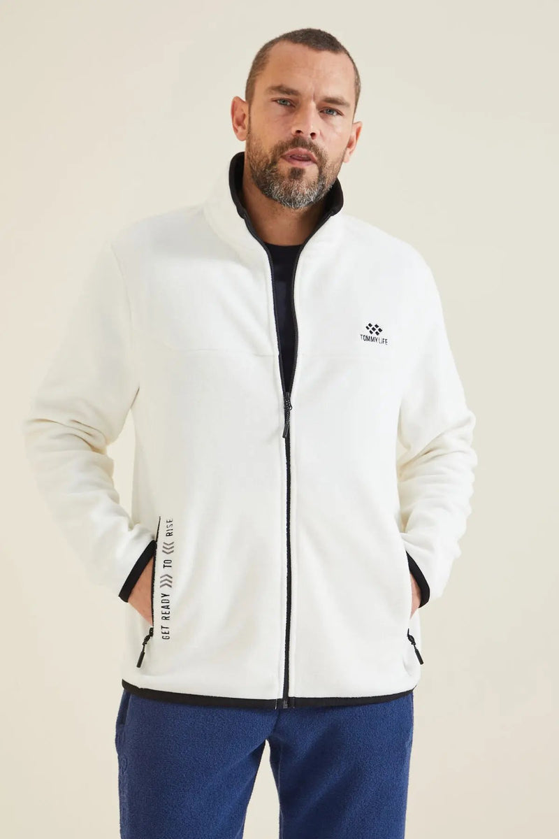 <tc>سويت شيرت رجالي بياقة مرتفعه وسحاب - مزين بتطريز - 87992</tc>