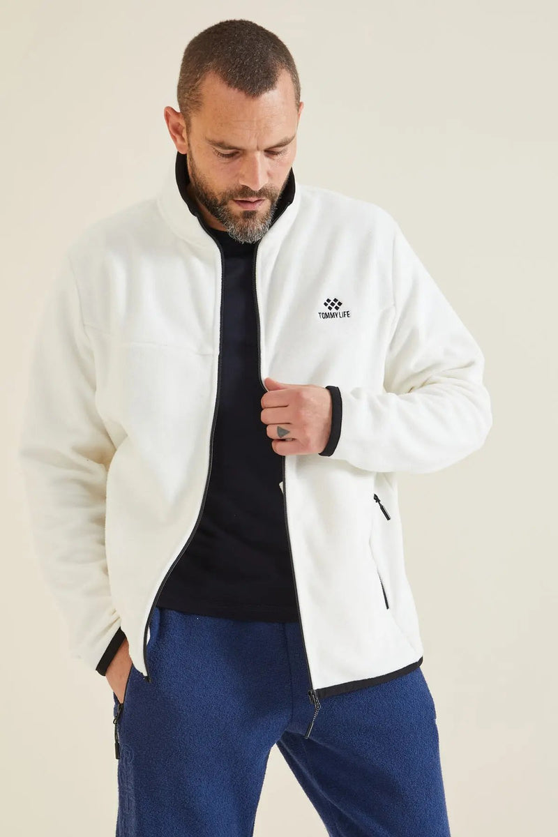 <tc>سويت شيرت رجالي بياقة مرتفعه وسحاب - مزين بتطريز - 87992</tc>