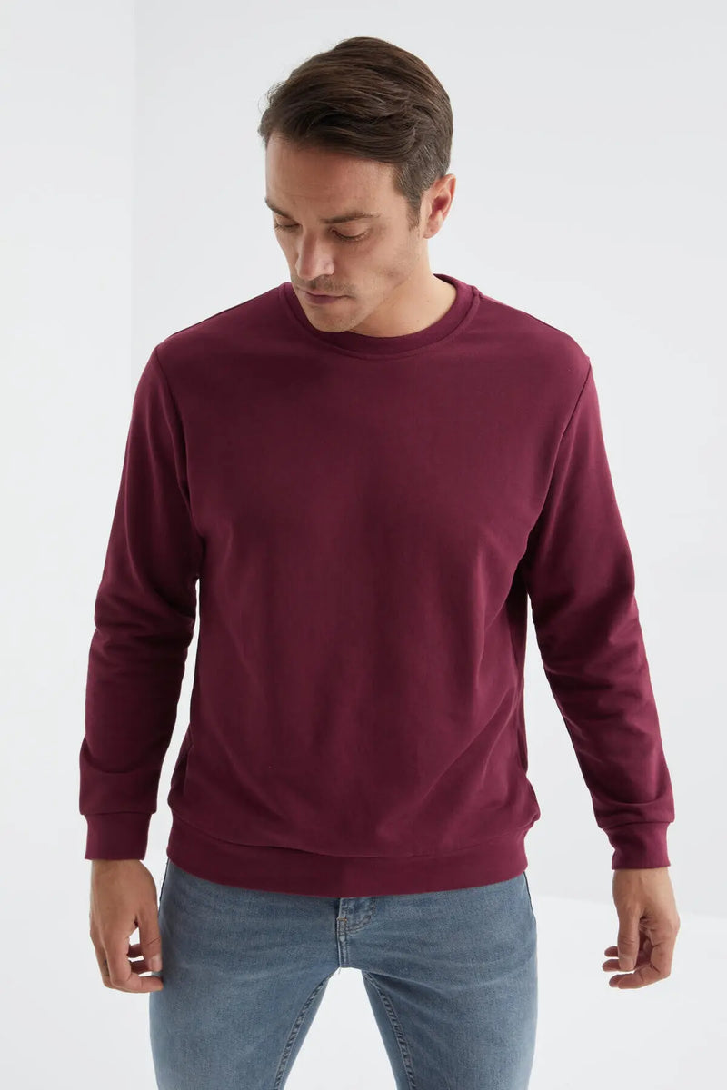 Sweatshirt pour homme à col rond, coupe décontractée - 88053