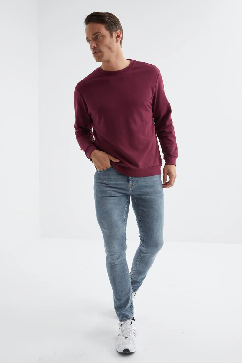 Sweatshirt pour homme à col rond, coupe décontractée - 88053