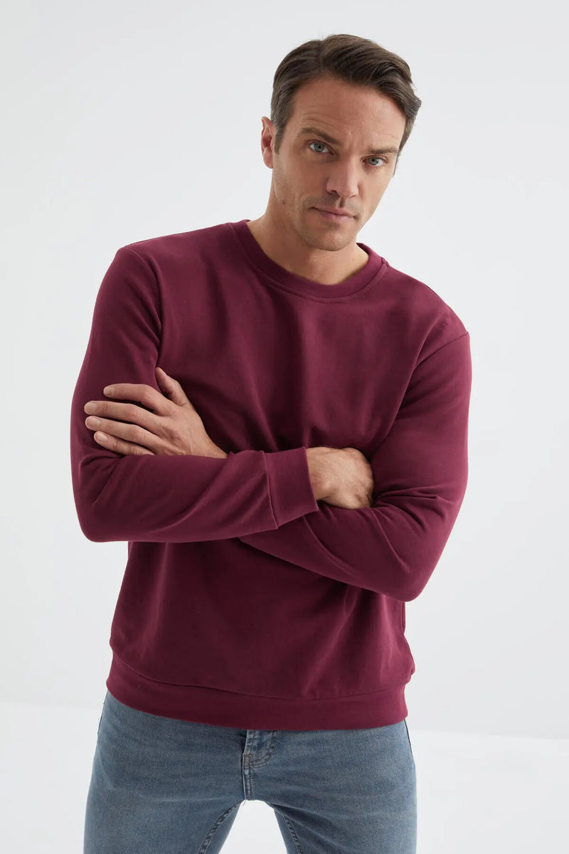 Sweatshirt pour homme à col rond, coupe décontractée - 88053