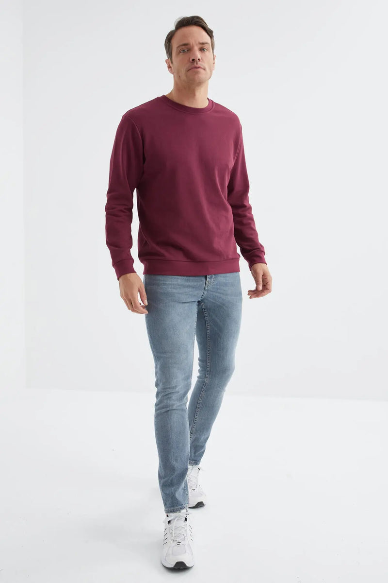 Sweatshirt pour homme à col rond, coupe décontractée - 88053