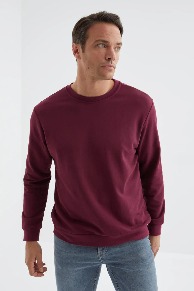 Sweatshirt pour homme à col rond, coupe décontractée - 88053