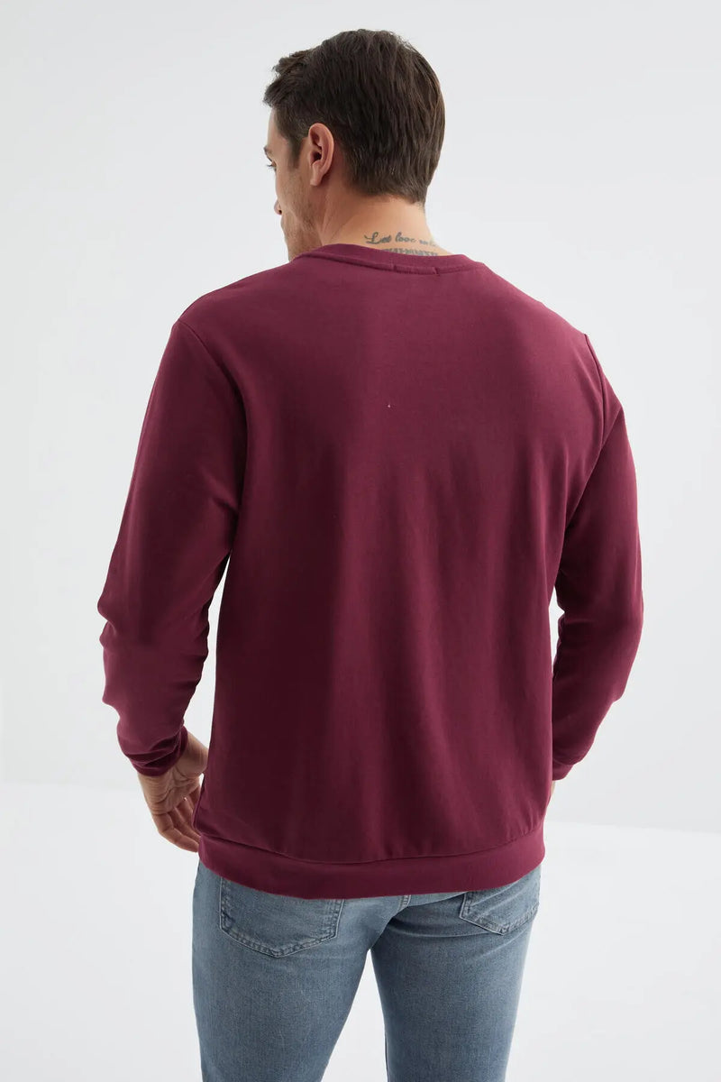 Sweatshirt pour homme à col rond, coupe décontractée - 88053