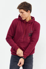 <tc>Sweatshirt homme à capuche avec impressions à l'avant et à l'arrière, coupe décontractée - 88017</tc>