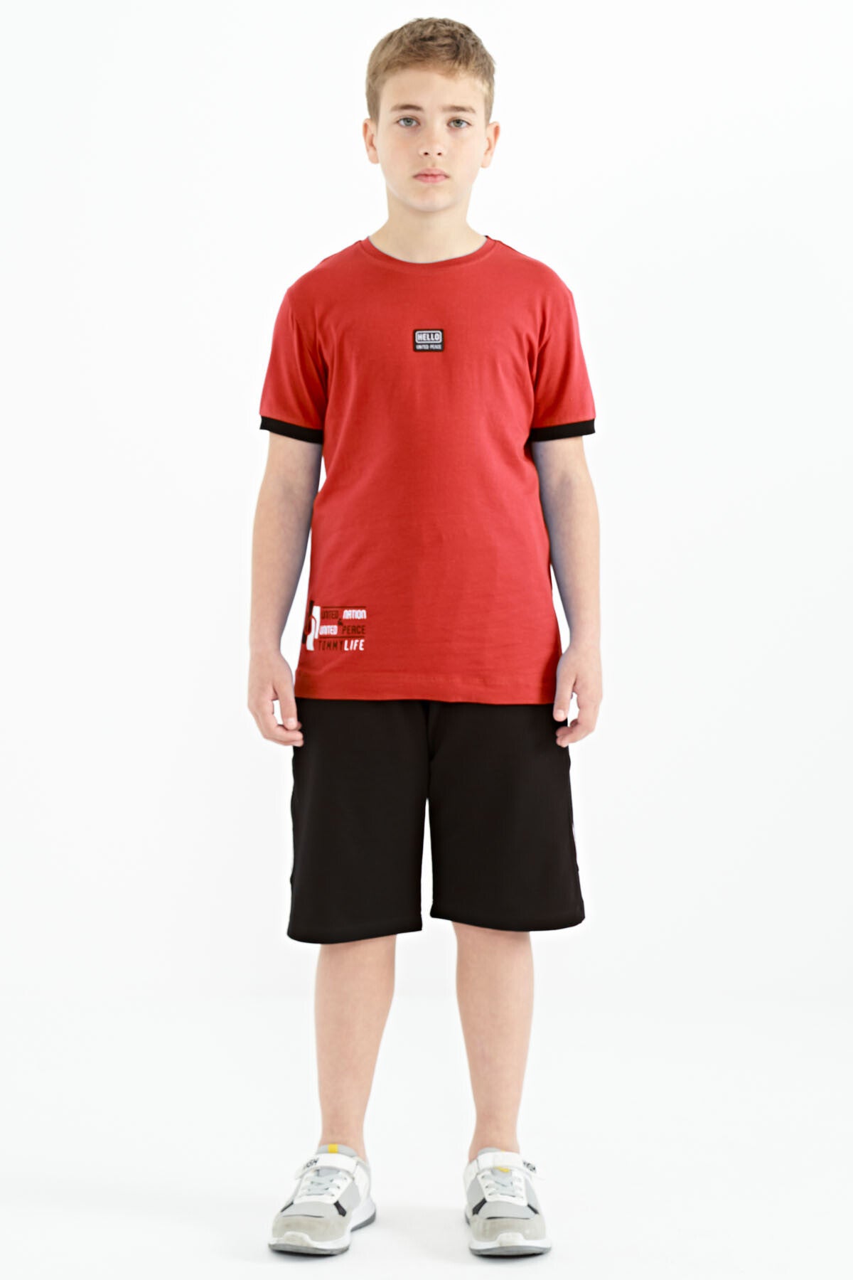 <tc>T-shirt pour garçon à col rond, coupe standard, avec imprimé - 11097</tc>