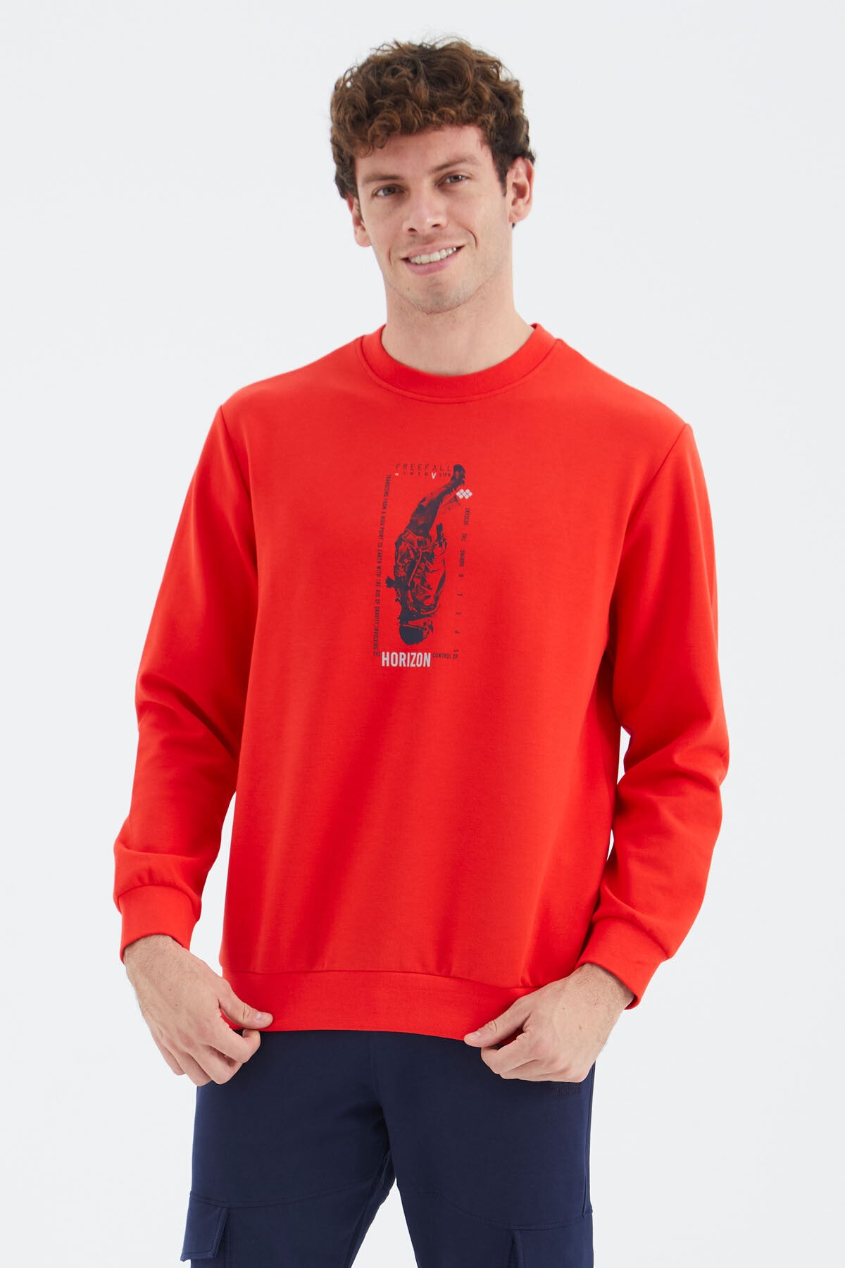 <tc>Sweatshirt homme col rond avec imprimé, coupe décontractée - 88283</tc>