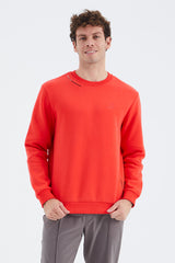 <tc>Sweatshirt homme col rond avec détails à bandes sur les manches, coupe basique et décontractée - 88293</tc>