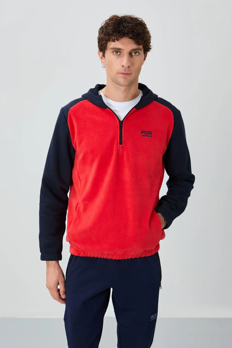 <tc>سويت شيرت رجالي بولار - مزود بغطاء للرأس وسحاب نصفي - 88300</tc>