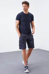 <tc>Short homme coupe standard avec poches et motif camouflage - 81126</tc>