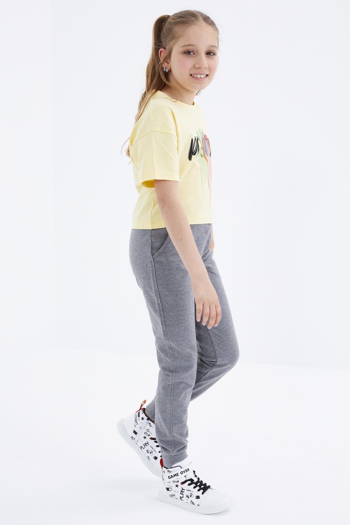 <tc>pantalon de jogging pour fille à coupe standard avec poignets et cordon de serrage - 75049</tc>