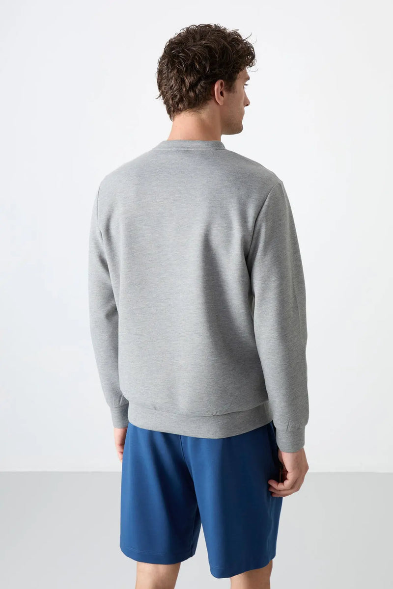 Sweatshirt pour homme à col rond, coupe décontractée - 88053