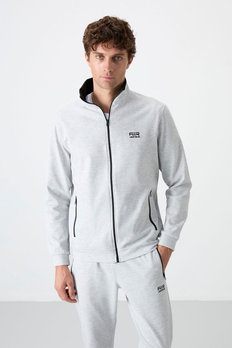 <tc>طقم رجالي رياضي - ٢ قطع "بنطلون + سويت شيرت مزود بسحاب وجيوب - 85198</tc>