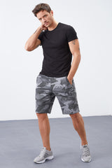 <tc>Short homme coupe standard avec poches et motif camouflage - 81126</tc>