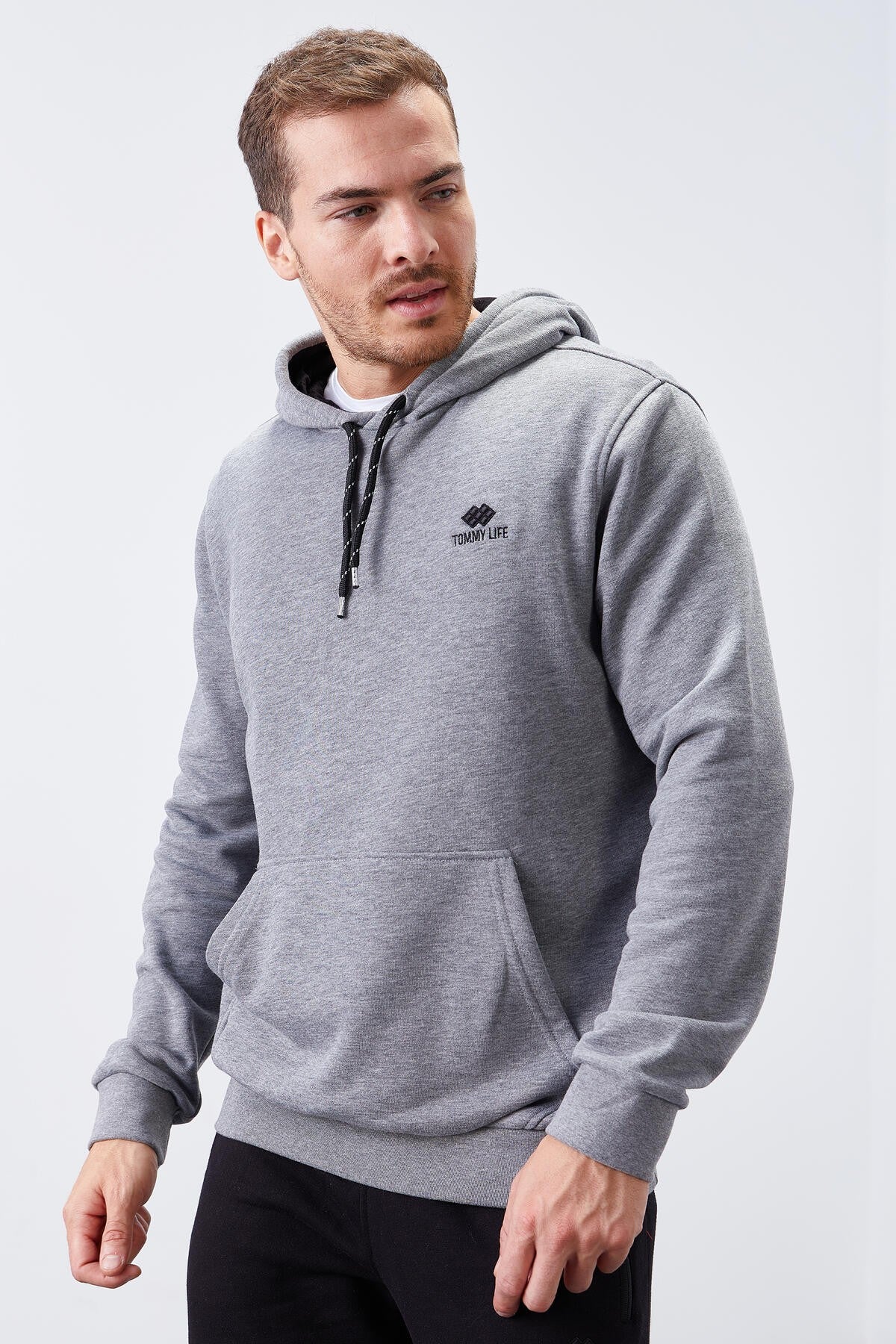 kanguru cep standart kalip kapüşonlu erkek sweatshirt - 87872