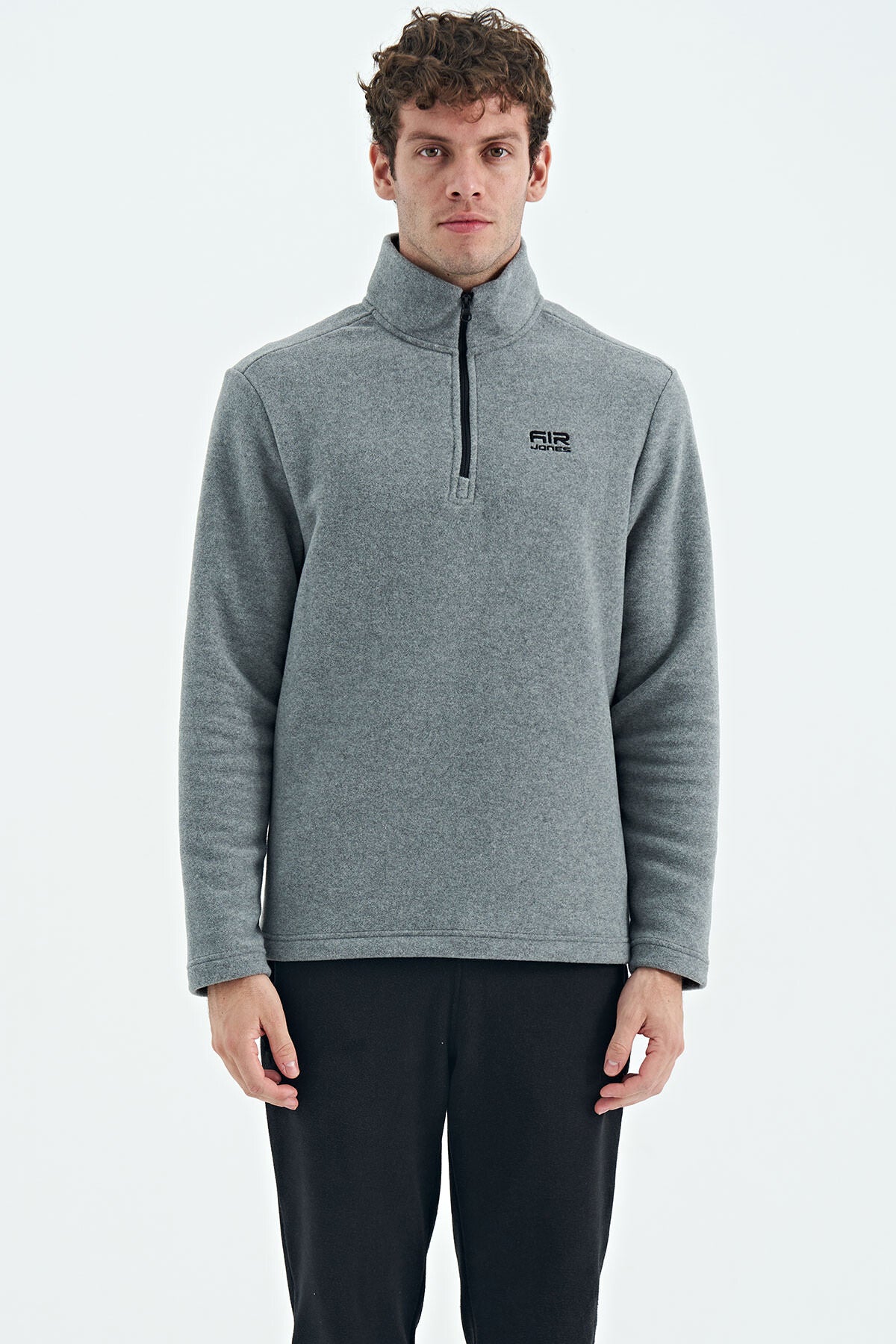 riverdik yaka erkek polar sweatshirt - 88310