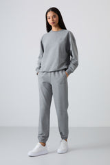 <tc>Ensemble de survêtement femme oversize à col rond avec chevilles élastiques - 95287</tc>